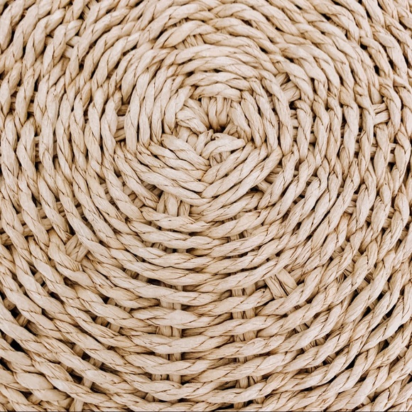 Straw woven circle bag natural boho - Picture 2 of 5